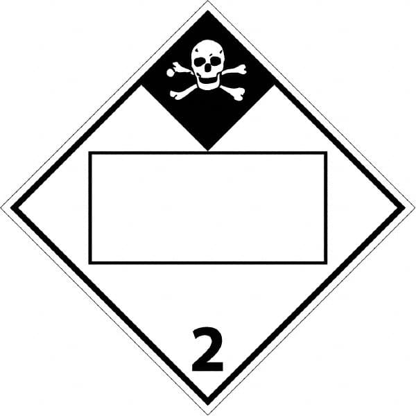 NMC - 10-3/4" Wide x 10-3/4" High, Rigid Plastic Placard - Black on White, UV Resistant, Chemical Resistant, Graffiti Proof - Americas Industrial Supply