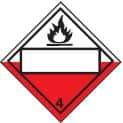 NMC - Fire (Graphic), Pressure Sensitive Vinyl Fire Sign - 10-3/4" Wide x 10-3/4" High - Americas Industrial Supply