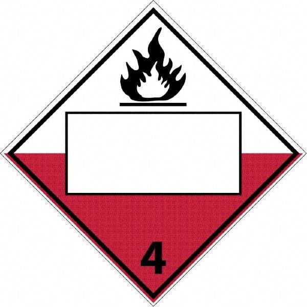 NMC - Fire (Graphic), Plastic Fire Sign - 10-3/4" Wide x 10-3/4" High - Americas Industrial Supply