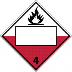 NMC - Fire (Graphic), Plastic Fire Sign - 10-3/4" Wide x 10-3/4" High - Americas Industrial Supply