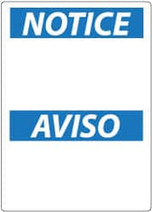 NMC - "Notice - Safety Glasses Required Beyond This Point", 14" Long x 10" Wide, Aluminum Safety Sign - Rectangle, 0.04" Thick, Use for Accident Prevention - Americas Industrial Supply