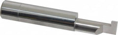 Accupro - 0.157" Groove Width, 1/2" Min Hole Diam, 1" Max Hole Depth, Retaining Ring Grooving Tool - 0.16" Projection, 1-3/4" Shank Length, 3" OAL, Solid Carbide, Bright Finish - Exact Industrial Supply