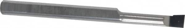 Accupro - 0.11" Min Bore Diam, 1/2" Max Bore Depth, 1/8 Shank Diam, Boring Bar - Right Hand Cut, Solid Carbide, Bright Finish - Exact Industrial Supply