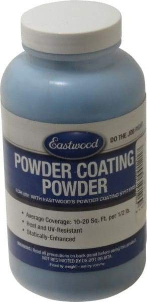 Made in USA - 8 oz Dark Blue (Ford) Paint Powder Coating - Polyurethane, 10 Sq Ft Coverage - Americas Industrial Supply