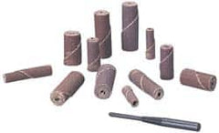 Standard Abrasives - 1" Max Roll Diam x 2" OAL, 60 Grit Aluminum Oxide Straight Cartridge Roll - 1/4" Pilot Hole Diam, Medium Grade - Americas Industrial Supply