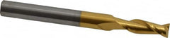 Atrax - 7/32", 5/8" LOC, 1/4" Shank Diam, 2-1/2" OAL, 2 Flute, Solid Carbide Square End Mill - Single End, TiN Finish, Spiral Flute, 30° Helix, Centercutting, Right Hand Cut - Americas Industrial Supply
