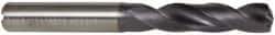 Kennametal - 3/8" 140° Spiral Flute Solid Carbide Screw Machine Drill Bit - Multilayer TiAlN Finish, Right Hand Cut, 1.8504" Flute Length, 3.5039" OAL, Standard Point, Straight Shank, Through Coolant - Americas Industrial Supply