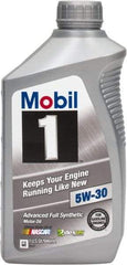 Mobil - 1 Quart Synthetic Engine Oil - Grade 5W-30 - Americas Industrial Supply