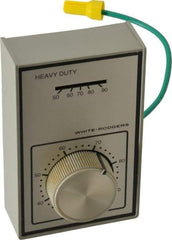 White-Rodgers - 40 to 90°F, 1 Heat, 1 Cool, Heavy-Duty Line Voltage Thermostat - 120 to 277 Volts, SPDT Switch - Americas Industrial Supply