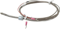 Thermo Electric - 32 to 900°F, J Universal Temp, Thermocouple Probe - 7-1/2 Ft. Cable Length, Stripped Ends with Spade Lugs, 1/4 Inch Probe Sheath Length, 1 Sec Response Time - Americas Industrial Supply