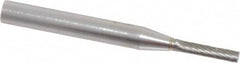 SGS Pro - 1/8" Cut Diam, 1/4" Shank Diam, Cylinder Head Single Cut Burr - Carbide, Flat End, 5/8" LOC, 2" OAL - Americas Industrial Supply
