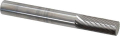 SGS Pro - 1/4" Cut Diam, 1/4" Shank Diam, Cylinder Head Single Cut Burr - Carbide, Flat End, 5/8" LOC - Americas Industrial Supply