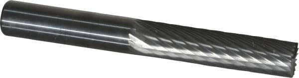 SGS Pro - 1/4" Cut Diam, 1/4" Shank Diam, Cylinder with End Cut Head Single Cut Burr - Carbide, End Cut End, 1" LOC - Americas Industrial Supply