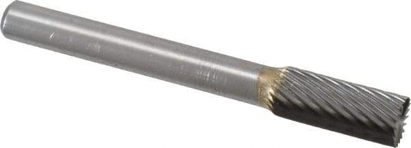 SGS Pro - 5/16" Cut Diam, 1/4" Shank Diam, Cylinder with End Cut Head Single Cut Burr - Carbide, End Cut End, 3/4" LOC, 2-1/2" OAL - Americas Industrial Supply