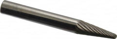 SGS Pro - 1/4" Cut Diam, 1/4" Shank Diam, Taper Head Single Cut Burr - Carbide, Radius End, 5/8" LOC - Americas Industrial Supply
