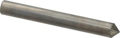 SGS Pro - 1/4" Cut Diam, 1/4" Shank Diam, Cone Head Single Cut Burr - Carbide, Point End, 1/8" LOC, 2" OAL - Americas Industrial Supply