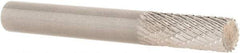 SGS Pro - 1/4" Cut Diam, 1/4" Shank Diam, Cylinder Head Double Cut Burr - Carbide, Flat End, 5/8" LOC, 2" OAL - Americas Industrial Supply