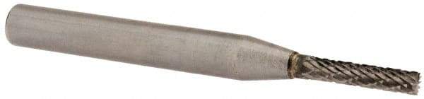 SGS Pro - 1/8" Cut Diam, 1/4" Shank Diam, Cylinder with End Cut Head Double Cut Burr - Carbide, End Cut End, 5/8" LOC, 2" OAL - Americas Industrial Supply