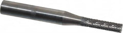 SGS Pro - 5/32" Cut Diam, 1/4" Shank Diam, Cylinder with End Cut Head Double Cut Burr - Carbide, End Cut End, 5/8" LOC - Americas Industrial Supply