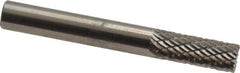 SGS Pro - 1/4" Cut Diam, 1/4" Shank Diam, Cylinder with End Cut Head Double Cut Burr - Carbide, End Cut End, 5/8" LOC, 2" OAL - Americas Industrial Supply
