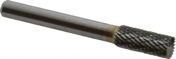 SGS Pro - 5/16" Cut Diam, 1/4" Shank Diam, Cylinder with End Cut Head Double Cut Burr - Carbide, End Cut End, 3/4" LOC, 2-1/2" OAL - Americas Industrial Supply