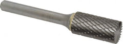 SGS Pro - 1/2" Cut Diam, 1/4" Shank Diam, Cylinder with End Cut Head Double Cut Burr - Carbide, End Cut End, 1" LOC, 2-3/4" OAL - Americas Industrial Supply
