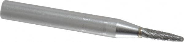 SGS Pro - 1/8" Cut Diam, 1/4" Shank Diam, Tree with Radius Head Double Cut Burr - Carbide, Radius End, 1/2" LOC - Americas Industrial Supply