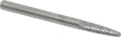 SGS Pro - 1/4" Cut Diam, 1/4" Shank Diam, Tree with Radius Head Double Cut Burr - Carbide, Radius End, 3/4" LOC - Americas Industrial Supply