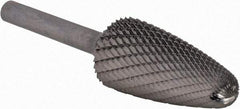 SGS Pro - 3/4" Cut Diam, 1/4" Shank Diam, Tree with Radius Head Double Cut Burr - Carbide, Radius End, 1-1/2" LOC - Americas Industrial Supply