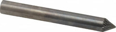 SGS Pro - 1/4" Cut Diam, 1/4" Shank Diam, Cone Head Double Cut Burr - Carbide, Point End, 3/16" LOC, 2" OAL - Americas Industrial Supply