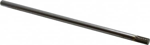 SGS Pro - 1/4" Cut Diam, 1/4" Shank Diam, Cylinder Head Single Cut Burr - Carbide, Flat End, 1/2" LOC - Americas Industrial Supply