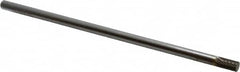 SGS Pro - 1/4" Cut Diam, 1/4" Shank Diam, Cylinder Head Single Cut Burr - Carbide, Flat End, 1/2" LOC - Americas Industrial Supply