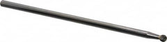 SGS Pro - 1/4" Cut Diam, 1/4" Shank Diam, Ball Head Single Cut Burr - Carbide, Radius End, 7/32" LOC - Americas Industrial Supply