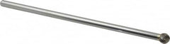 SGS Pro - 3/8" Cut Diam, 1/4" Shank Diam, Ball Head Double Cut Burr - Carbide, Radius End, 5/16" LOC - Americas Industrial Supply
