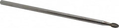 SGS Pro - 1/4" Cut Diam, 1/4" Shank Diam, Oval Head Double Cut Burr - Carbide, Radius End, 3/8" LOC - Americas Industrial Supply
