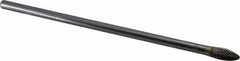 SGS Pro - 5/16" Cut Diam, 1/4" Shank Diam, Flame Head Double Cut Burr - Carbide, Radius End, 3/4" LOC - Americas Industrial Supply