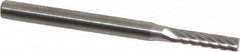 SGS Pro - 3/32" Cut Diam, 1/8" Shank Diam, Cylinder Head Single Cut Burr - Carbide, Flat End, 7/16" LOC, 1-1/2" OAL - Americas Industrial Supply