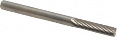 SGS Pro - 1/8" Cut Diam, 1/8" Shank Diam, Cylinder with End Cut Head Single Cut Burr - Carbide, End Cut End, 9/16" LOC - Americas Industrial Supply