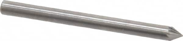 SGS Pro - 1/8" Cut Diam, 1/8" Shank Diam, Cone Head Single Cut Burr - Carbide, Point End, 3/32" LOC, 1-1/2" OAL - Americas Industrial Supply