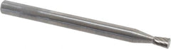 SGS Pro - 3/32" Cut Diam, 1/8" Shank Diam, Inverted Cone Head Single Cut Burr - Carbide, Flat End, 1/8" LOC, 1-1/2" OAL - Americas Industrial Supply