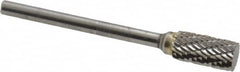 SGS Pro - 1/4" Cut Diam, 1/8" Shank Diam, Cylinder Head Double Cut Burr - Carbide, Flat End, 1/2" LOC, 2-1/4" OAL - Americas Industrial Supply