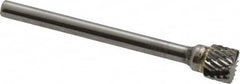 SGS Pro - 1/4" Cut Diam, 1/8" Shank Diam, Cylinder with End Cut Head Double Cut Burr - Carbide, End Cut End, 3/16" LOC, 1-11/16" OAL - Americas Industrial Supply