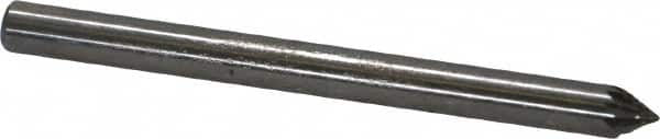 SGS Pro - 1/8" Cut Diam, 1/8" Shank Diam, Cone Head Double Cut Burr - Carbide, Point End, 3/32" LOC, 1-1/2" OAL - Americas Industrial Supply