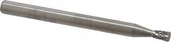 SGS Pro - 3/32" Cut Diam, 1/8" Shank Diam, Inverted Cone Head Double Cut Burr - Carbide, Flat End, 1/8" LOC, 1-1/2" OAL - Americas Industrial Supply