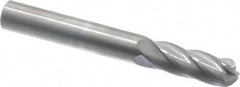 SGS Pro - 1/4" Cut Diam, 1/4" Shank Diam, Cylinder with Radius Head Single Cut Burr - Carbide, Radius End, 3/4" LOC, 2" OAL - Americas Industrial Supply