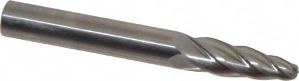 SGS Pro - 1/4" Cut Diam, 1/4" Shank Diam, Tree with Radius Head Single Cut Burr - Carbide, Radius End, 3/4" LOC, 2" OAL - Americas Industrial Supply