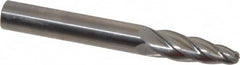 SGS Pro - 1/4" Cut Diam, 1/4" Shank Diam, Tree with Radius Head Single Cut Burr - Carbide, Radius End, 3/4" LOC, 2" OAL - Americas Industrial Supply