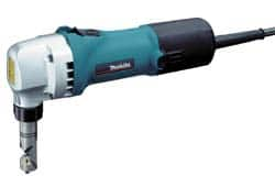 Makita - Power Nibblers Type of Power: Electric Cutting Capacity (Gauge): 10 (Aluminum); 16 (Mild Steel); 18 (Stainless Steel) - Americas Industrial Supply