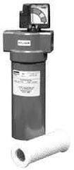 Parker - 1/2" Port, 8.8" High x 3.11" Wide, FRL Filter with Aluminum Bowl & Manual Drain - 25 SCFM, 500 Max psi, 175°F Max - Americas Industrial Supply