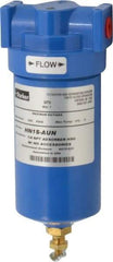 Parker - 1/4" Port, 8.8" High x 3.11" Wide, FRL Filter with Aluminum Bowl & Manual Drain - 15 SCFM, 500 Max psi, 175°F Max - Americas Industrial Supply